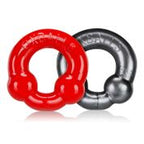 Ultraballs 2 Pack Cockring Steel and Red Multi > Cock Ring > Sets