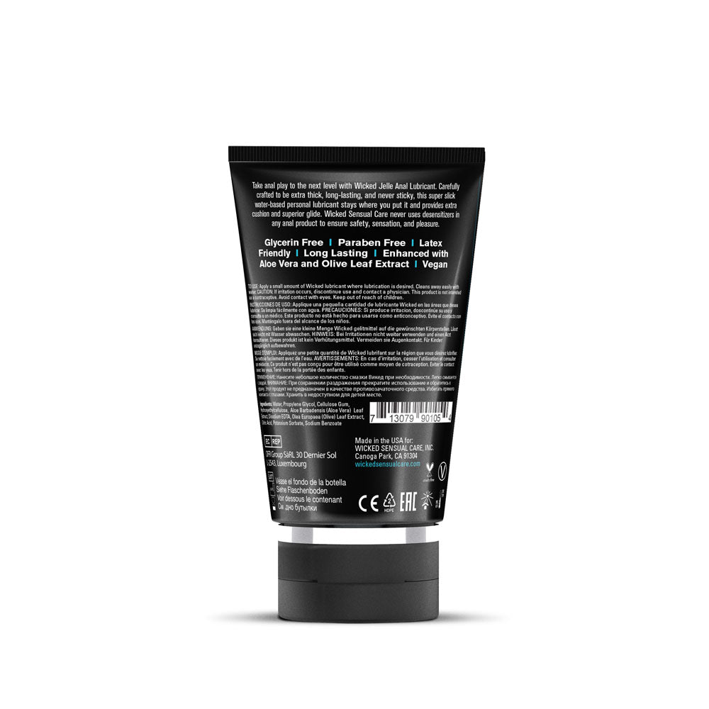 Wicked Jelle Water Based Anal Lubricant 120ml 4 Ounce Bottle > Lube > Anal