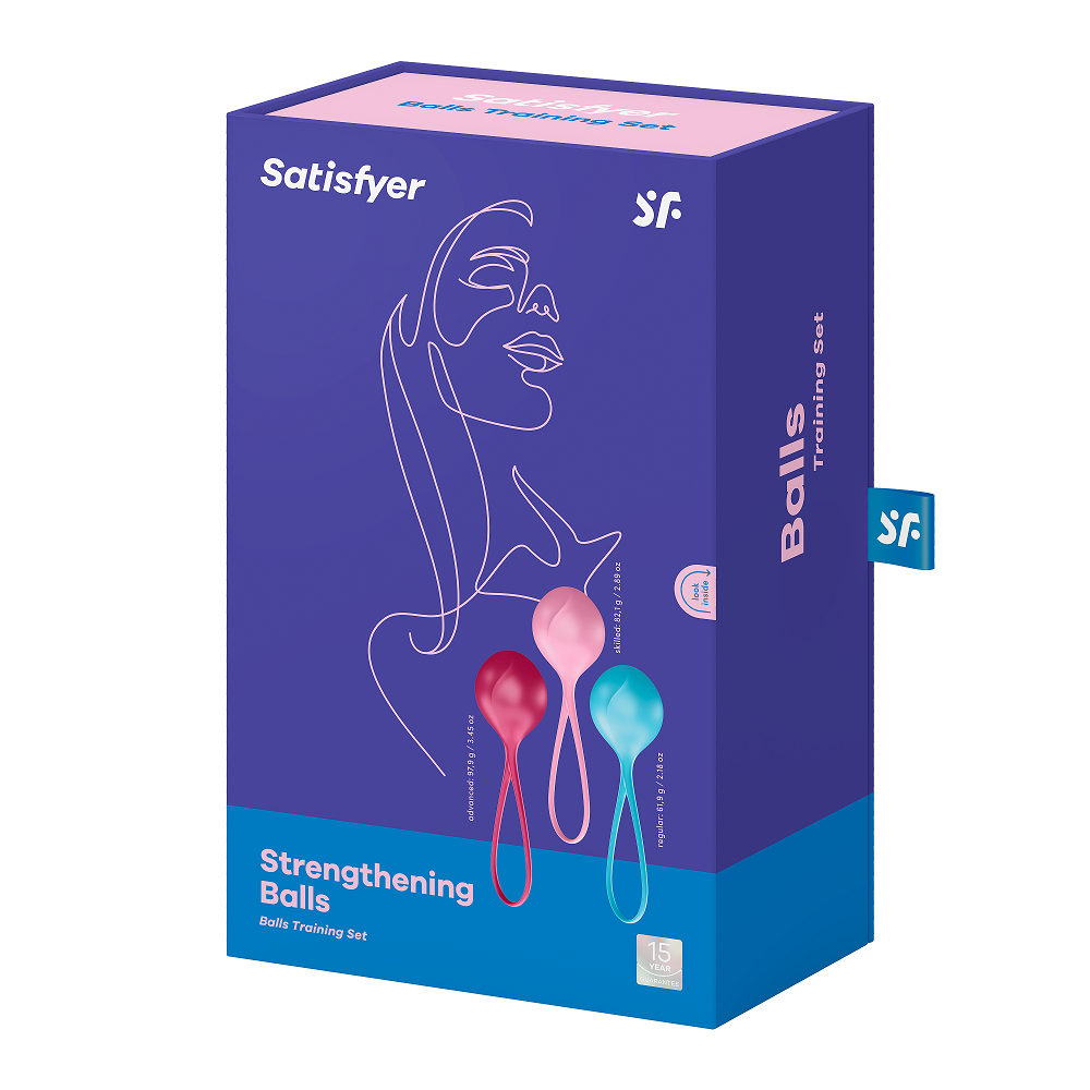 Satisfyer Strengthening Balls Weighted Pelvic Floor Kegel Balls Set of 3 > Sex Toys For Ladies > Kegel Exercise