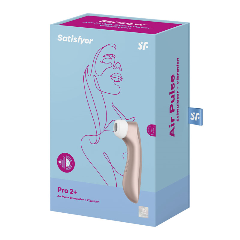 Satisfyer Pro 2+ Clitoral Stimulator Rechargeable Touch-Free 164mm USB Device > Sex Toys For Ladies > Air Pulsation