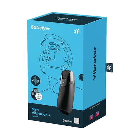 Satisfyer Men Vibration+ Black Vibrating Masturbator Black Strokers - Auto