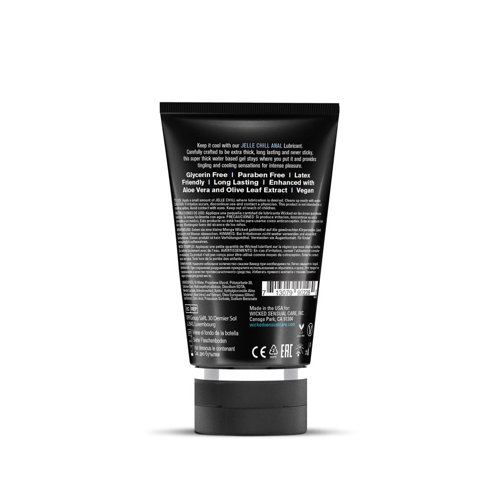 Wicked Jelle Chill 120ml Cooling Water Based Anal Lubricant Anal Lubricant