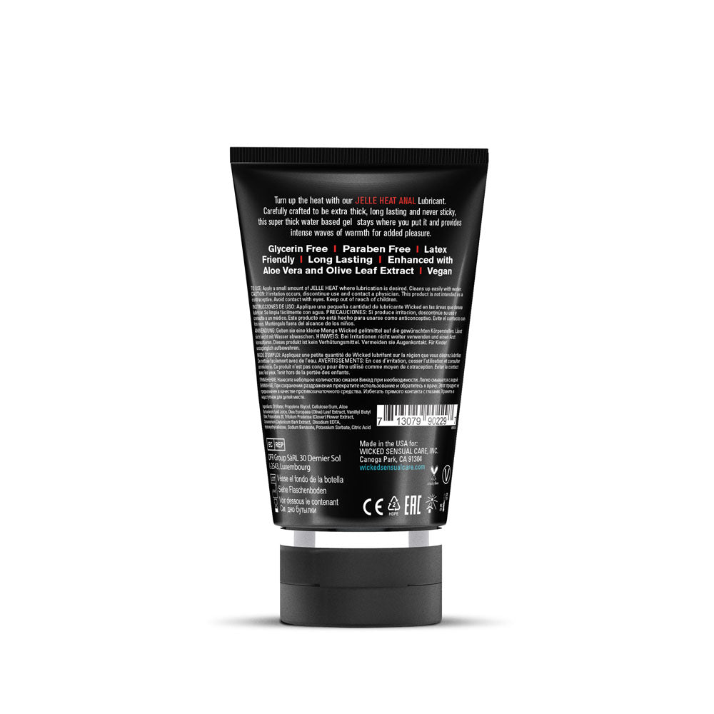 Wicked Jelle Heat 120ml Warming Water Based Anal Lubricant > Lube > Anal