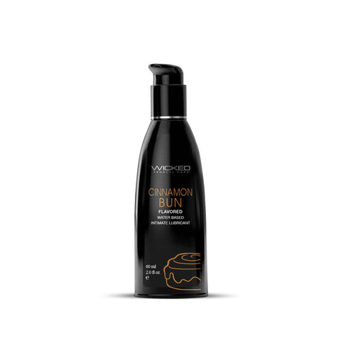 Wicked Aqua Cinnamon Bun Lubricant 60 ml - Sweet Flavored Pleasure Brown Flavoured Lube