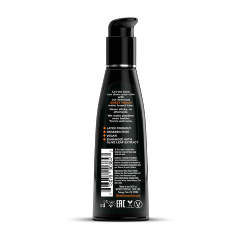 Wicked Aqua Sweet Peach Lubricant 120 ml - Delicious Water Based Formula Flavoured Lube