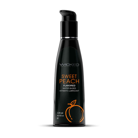 Wicked Aqua Sweet Peach Lubricant 120 ml - Delicious Water Based Formula ... No Colour Selected Flavoured Lube