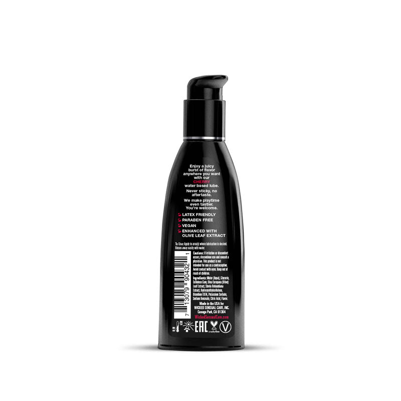 Wicked Aqua Cherry – Cherry Flavored Water-Based Lubricant 60 ml Bottle > Lube > Flavoured