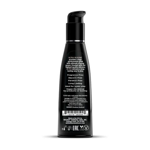 Wicked Ultra Silicone Lubricant 120 Milliliter 4 Ounce Bottle Silicone Lubricant