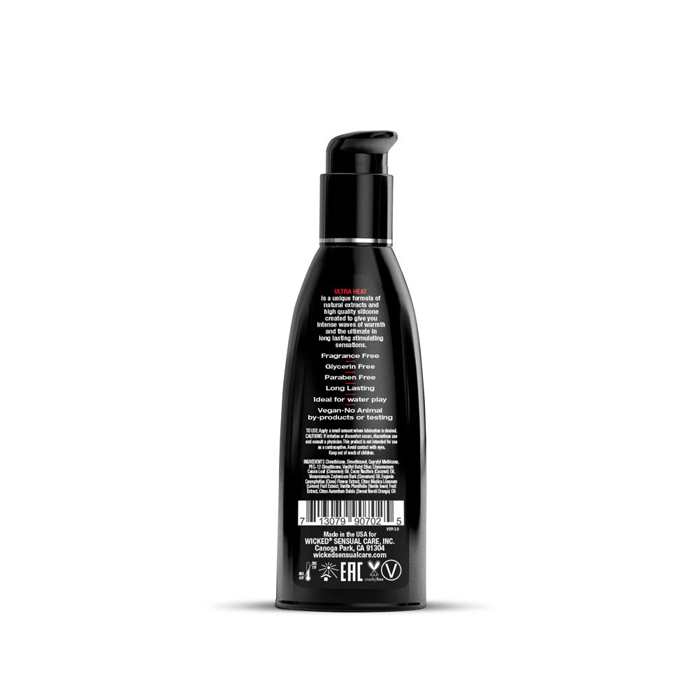 Wicked Ultra Heat Warming Silicone Lubricant 60ml 2 Ounce Bottle > Lube > Silicone