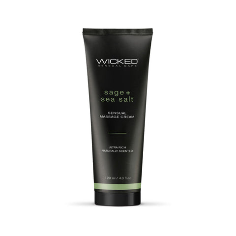Wicked Sage and Sea Salt Sensual Massage Cream 120 Milliliters Default Title Massage Oil