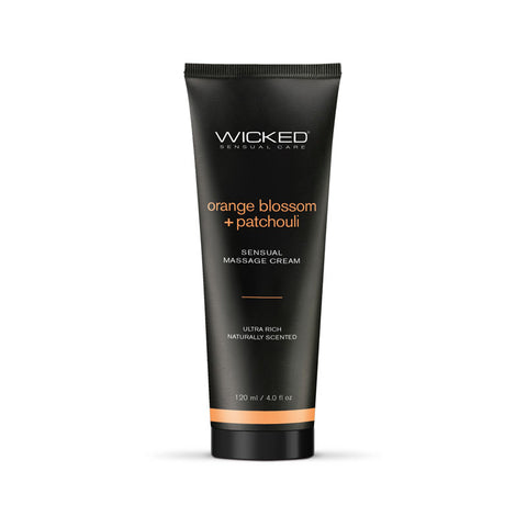 Wicked Orange Blossom and Patchouli Sensual Massage Cream 8 Ounce Default Title Massage Oil
