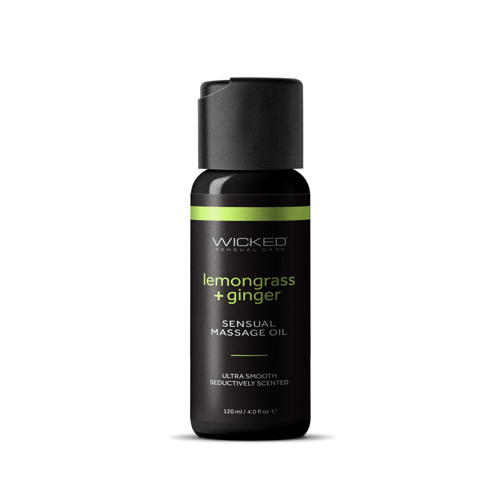 Wicked Sensual Massage Oil 120ml - Lemongrass and Ginger Scented Default Title LOTIONS & LUBES