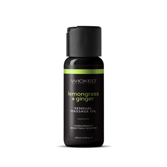 Wicked Sensual Massage Oil 120ml - Lemongrass and Ginger Scented Default Title LOTIONS & LUBES