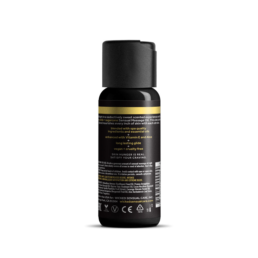 Wicked Sensual Massage Oil 120 ml - Vanilla and Sugarcane Scented Massage Oil