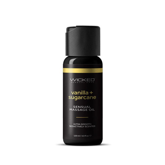 Wicked Sensual Massage Oil 120 ml - Vanilla and Sugarcane Scented Default Title LOTIONS & LUBES