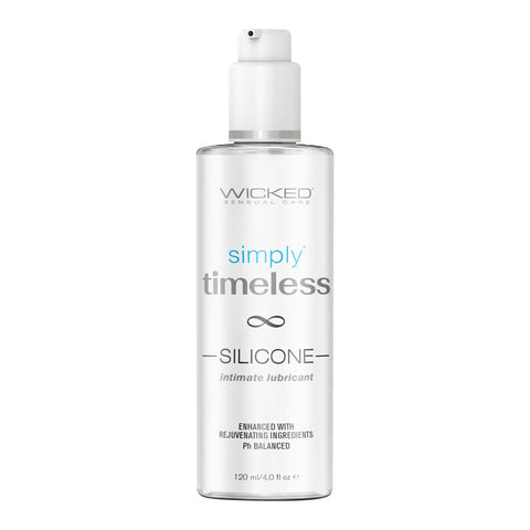 Wicked Simply Timeless Silicone Lubricant for Intimacy and Comfort White Silicone Lubricant
