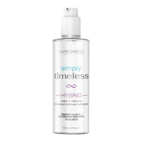 Wicked Simply Timeless Hybrid Lubricant 4 Ounce Bottle White Hybrid Lube