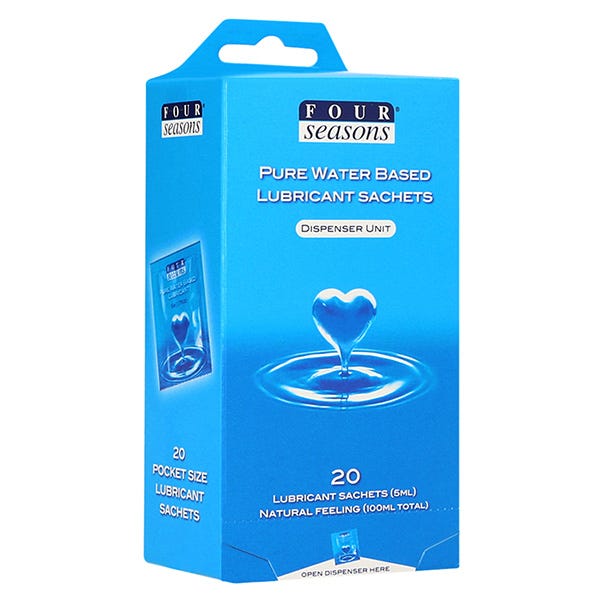 Four Seasons 20 Pack Water Based Lube Sachets (5ml) > Lube > Water Based