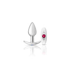 Cheeky Charms Silver Anchor Butt Plug with Clear and Pink Jewel Pink > Anal Range > Jewel Butt Plugs