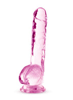 Naturally Yours 8 Inch Crystaline Dildo Rose > Dildos > Realistic Dildos