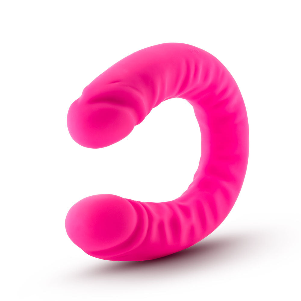 Ruse Silicone Slim 18in Hot Pink Double Dong 1.5in Wide > Dildos > Double Dildos