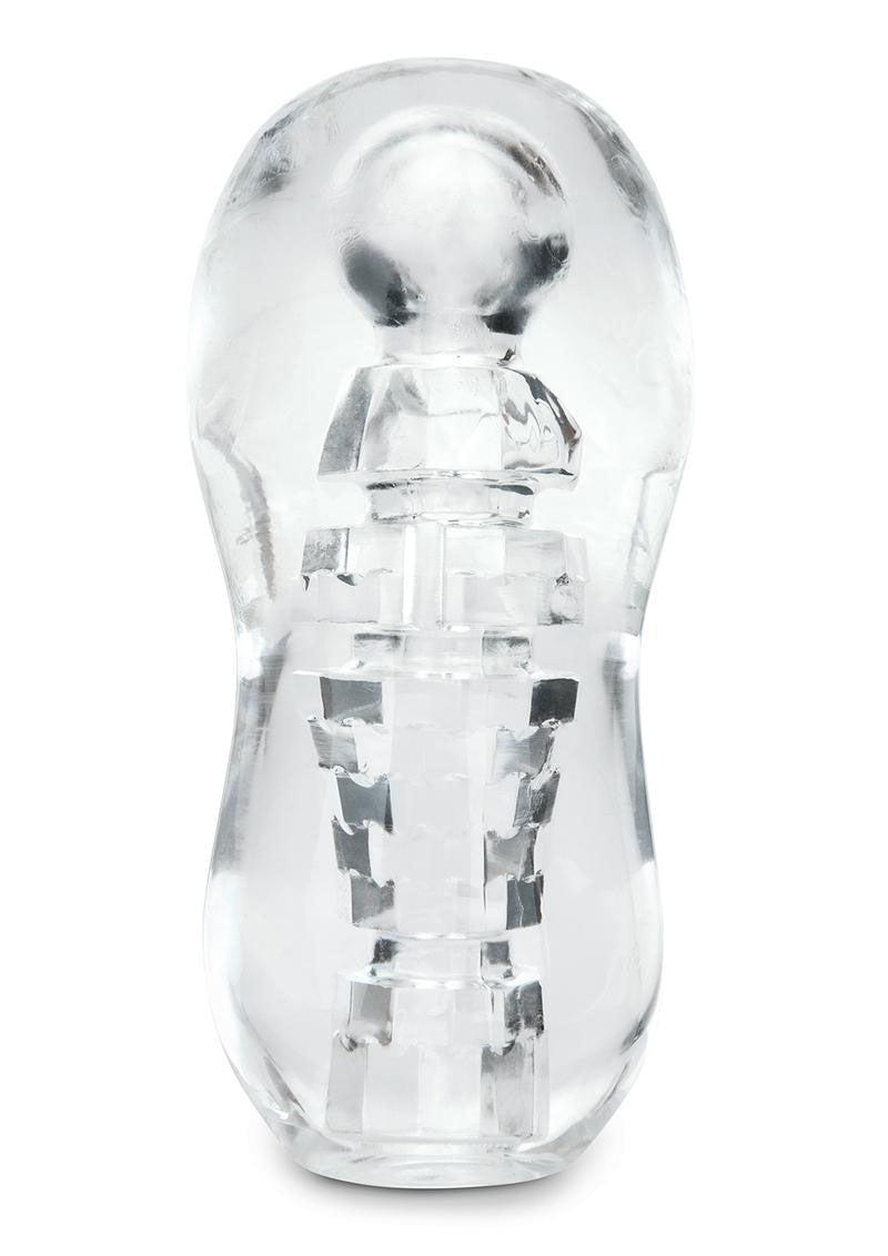 Zolo Gripz Spinner (Clear) – Squeezable Stroker > Sex Toys For Men > Masturbators Cup