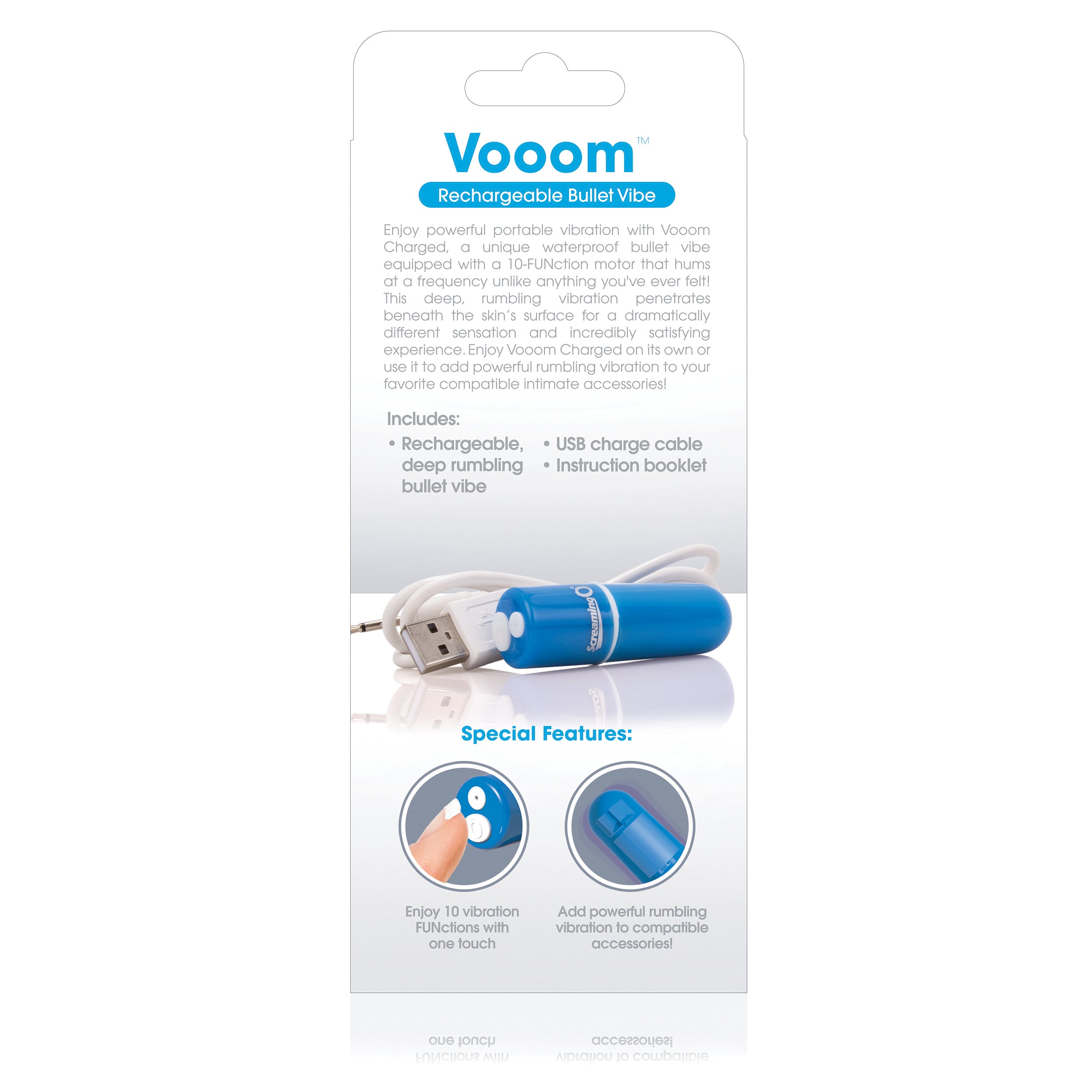 Vooom Bullet – Waterproof 10-Function Portable Bullet Vibrator > Vibrators > Mini Vibrators