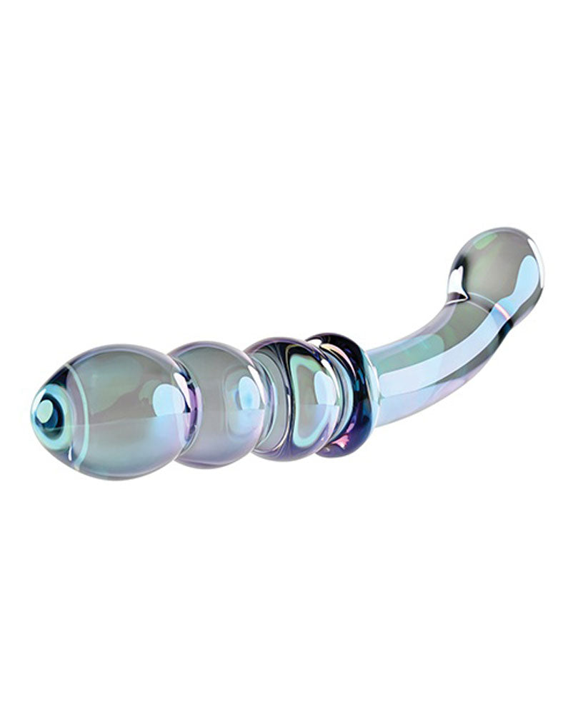 Gender X Lustrous Galaxy Wand – 18.5 cm Double-Ended Glass Massager Blue > Glass > Dildos