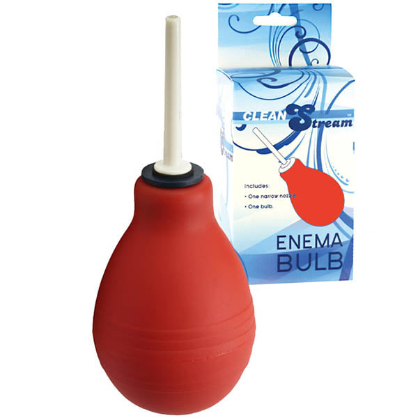 CleanStream Red Enema Bulb Compact Travel Friendly Feminine Care