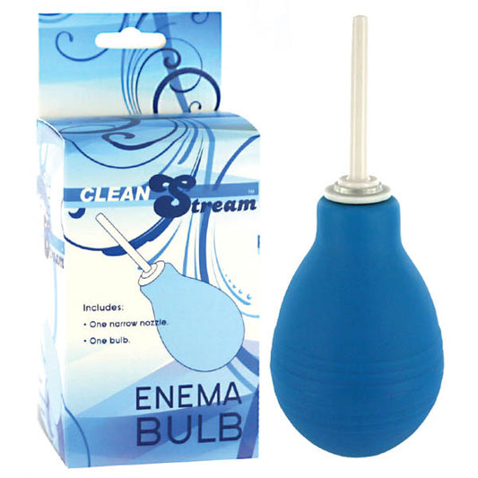 Bulb Anal Clean Enema Blue 4.25 Inch Travel Size Blue Douches