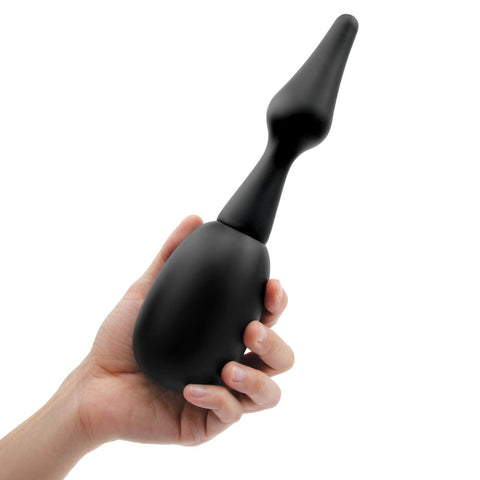AquaClean Silicone One-Way Valve Douche Set with Butt Plug Nozzle Douches