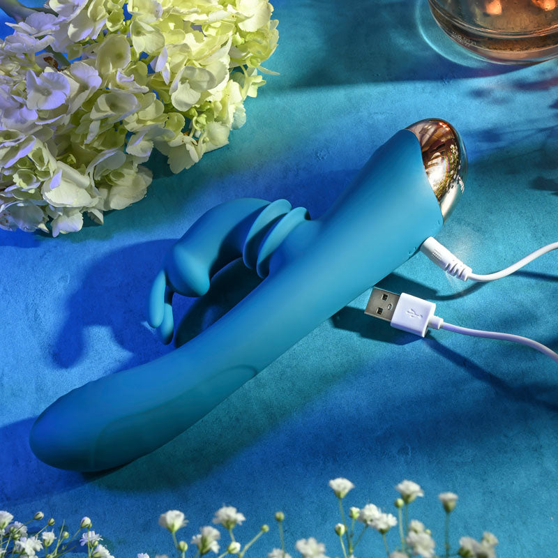 Adam & Eve Shimmy & Shake Velvet Rabbit Vibrator 22.3cm > Vibrators > Ladies > Rabbit