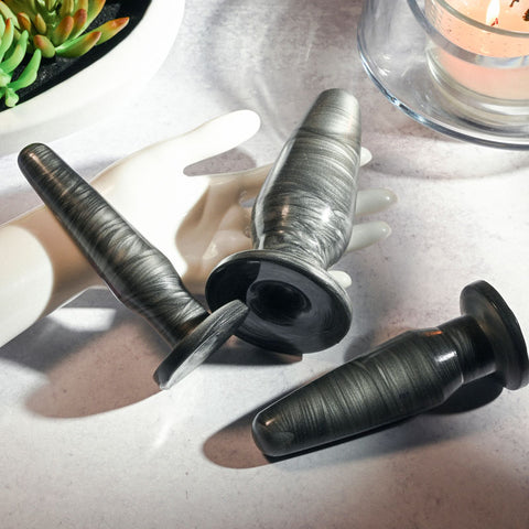 Anal Rockets Trainer Set - 3 Piece Galaxy PVC Plugs > Anal Range > Butt Plug Kits