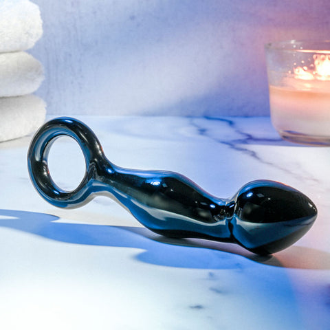 Adam & Eve Glass Prostate Massager 16.6 cm for Blissful Pleasure Prostate Tools