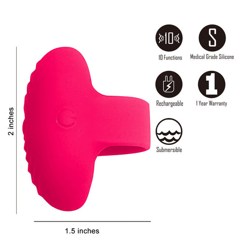 Maia Ruby – USB Rechargeable Waterproof Finger Stimulator Finger Stimulator