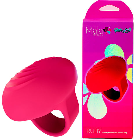 Maia Ruby – USB Rechargeable Waterproof Finger Stimulator Pink Finger Stimulator