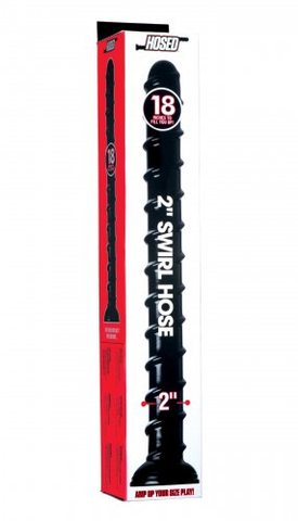 Hosed 18 Inch Swirl Thick Anal Snake Black Dongs Big