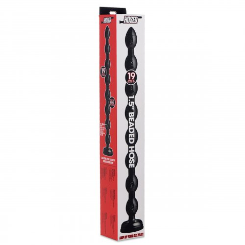 Hosed 19 Inch Beaded Anal Snake Black > Anal Range > Anal Beads