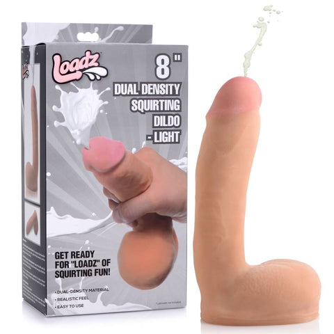 8in Dual Density Squirting Dildo w Balls Reservoir - Realistic Feel Default Title Dongs Squirting