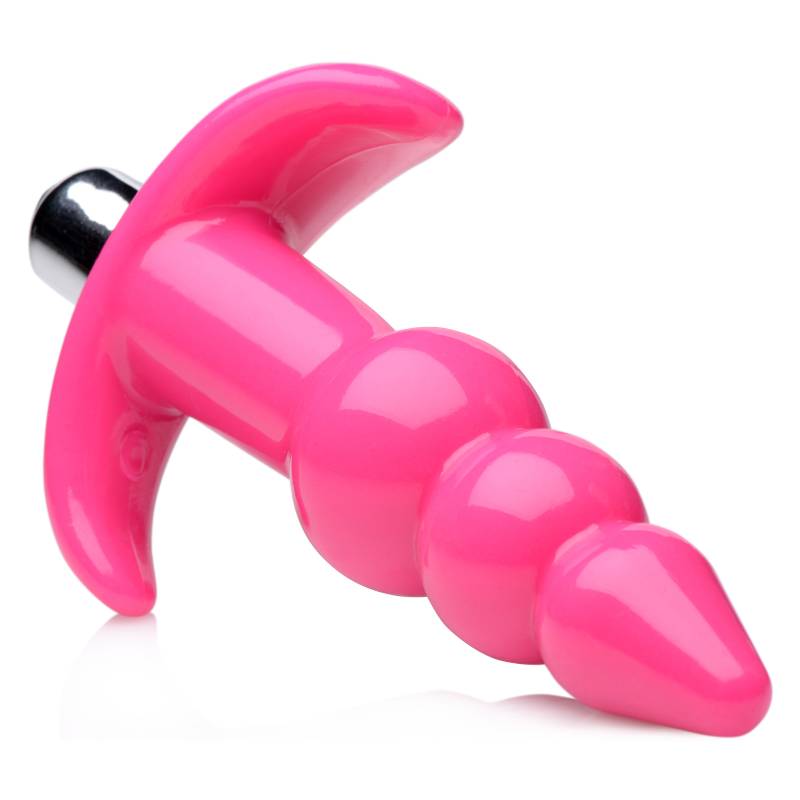 Frisky Ribbed Vibrating Butt Plug - 10.9 cm Vibrating Butt Plug ANAL TOYS