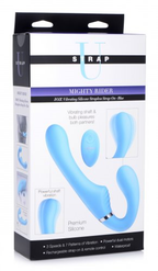 Mighty Rider 10X Strapless Strap-On Blue with Remote Control > Dildos > Strapless Strap Ons