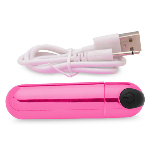 Bang! 10X Vibrating Metallic Bullet - USB Rechargeable Bullet BULLETS