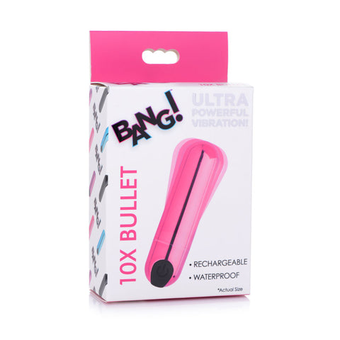 Bang! 10X Vibrating Metallic Bullet - USB Rechargeable Bullet Pink BULLETS