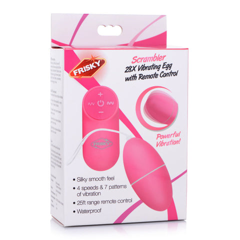 Frisky Scrambler - Vibrating Egg with Wireless Remote Pink BULLETS & EGGS