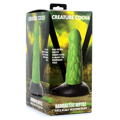 Creature Cocks Radioactive Reptile Thick Scaly Silicone Dildo Fantasy Dongs