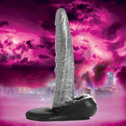 Creature Cocks The Gargoyle Rock Hard Silicone Dildo Silver Fantasy Dongs
