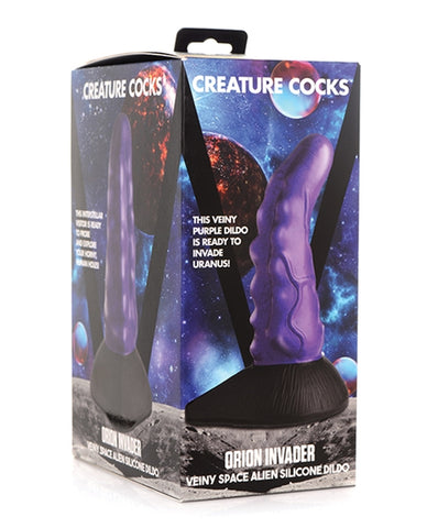 Creature Cocks Orion Invader Veiny Space Alien Silicone Dildo Purple Fantasy Dongs