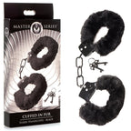 Master Series Cuffed in Fur (Black) – Luxury Fluffy Handcuffs Black > Bondage Gear > Handcuffs