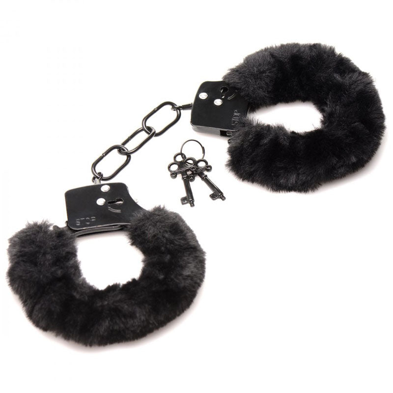 Master Series Cuffed in Fur (Black) – Luxury Fluffy Handcuffs > Bondage Gear > Handcuffs Main image