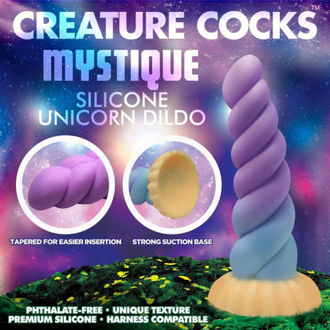 Creature Cocks Mystique Silicone Unicorn Dildo 21cm – Vibrant Silicone Dildo 8 inch > Dildos > Fantasy